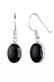 Ohrringe Onyx Edelstein 925 Sterling Silber Schwarz