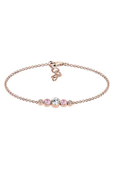 ELLI Armband Elli Armband Basic Kristalle 925 Silber rosé Rosegold