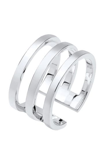 ELLI Ring Silberring Breit Schlicht Offen 925 Silber Silber