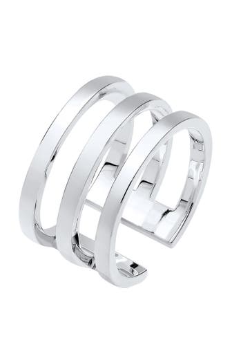ELLI Ring Silberring Breit Schlicht Offen 925 Silber Silber
