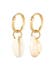 Ohrringe Creole Kauri Muschel Gold
