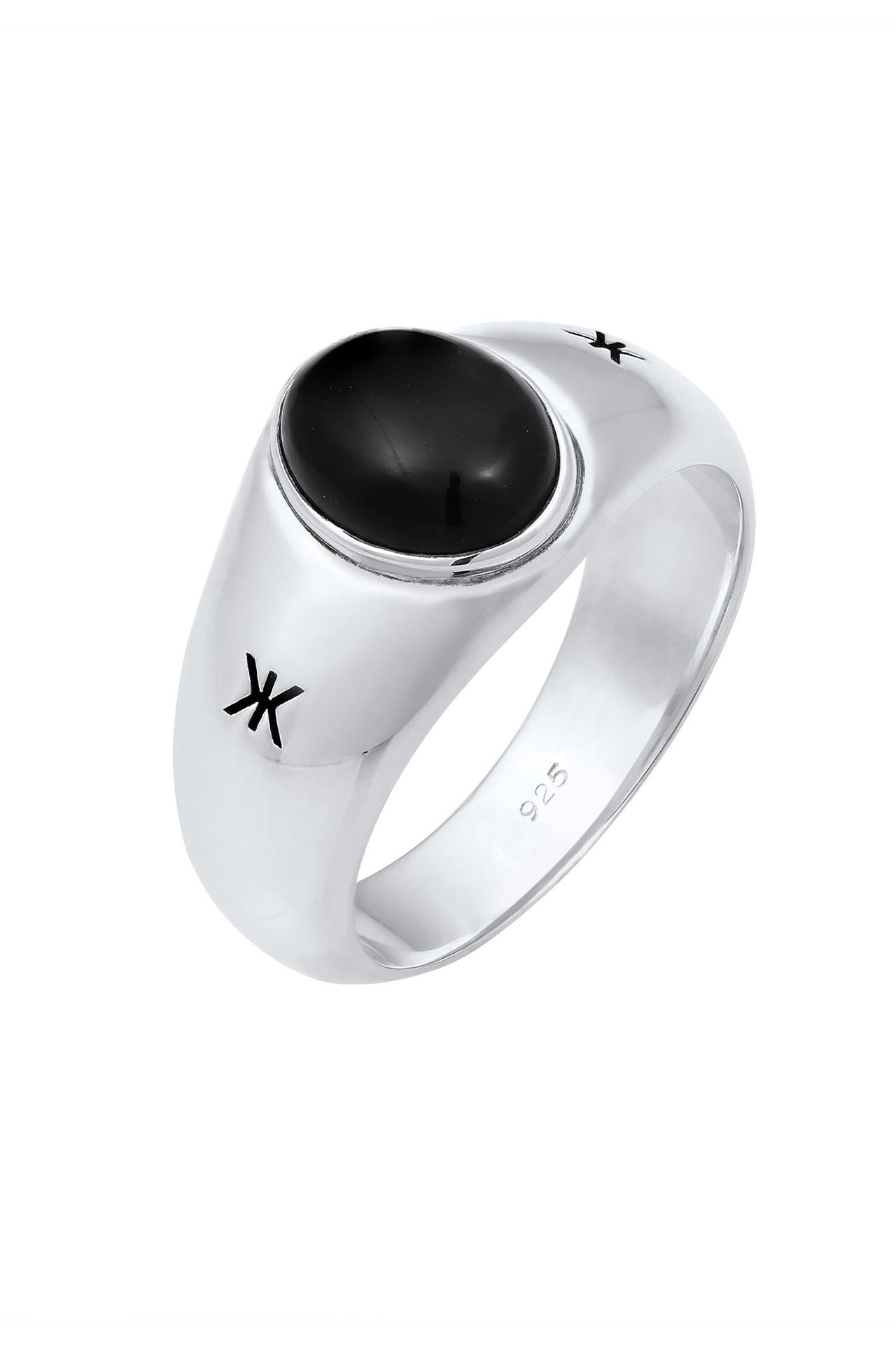 KUZZOI Ring Herren Siegelring Onyx 925 Silber, Bild 1