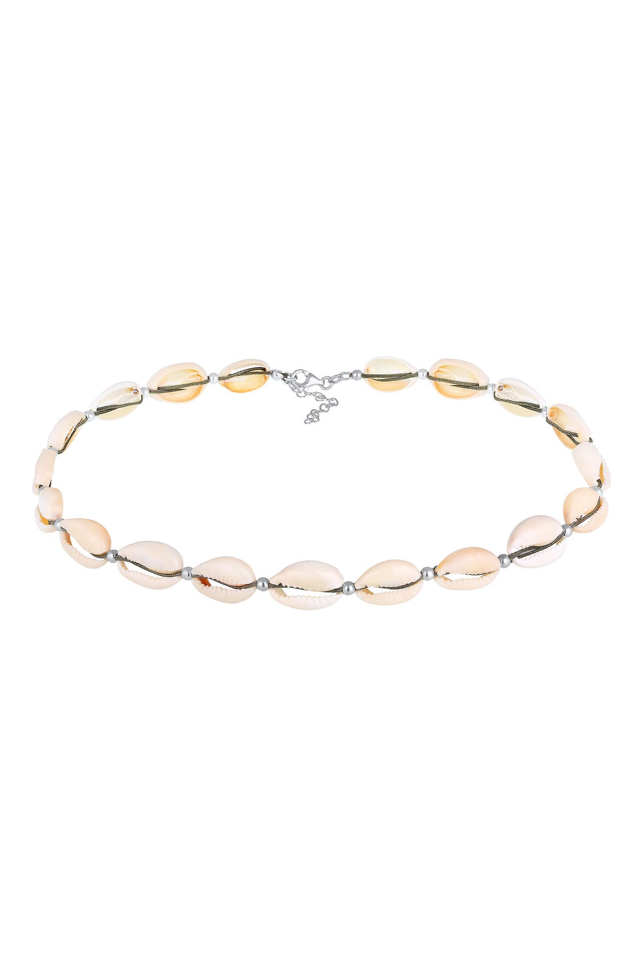 ELLI Kette Choker Kauri Muscheln Beach 925 Silber vergoldet Silber, Bild 1