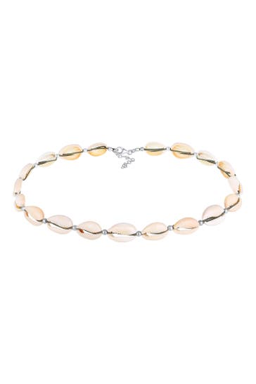 ELLI Kette Choker Kauri Muscheln Beach 925 Silber vergoldet Silber