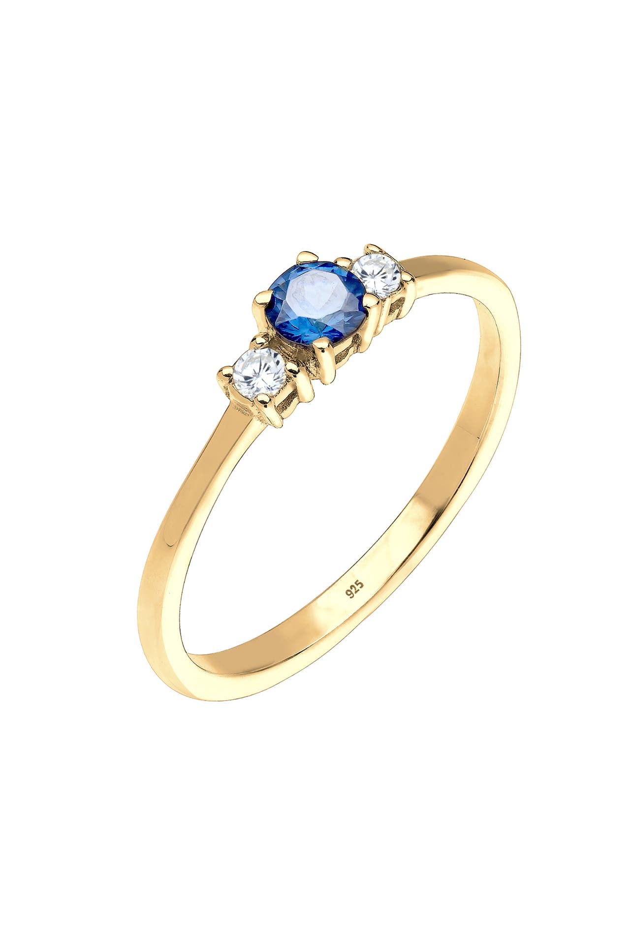 ELLI Ring Verlobungsring Zirkonia Saphirblau 925 Silber Gold, Bild 1
