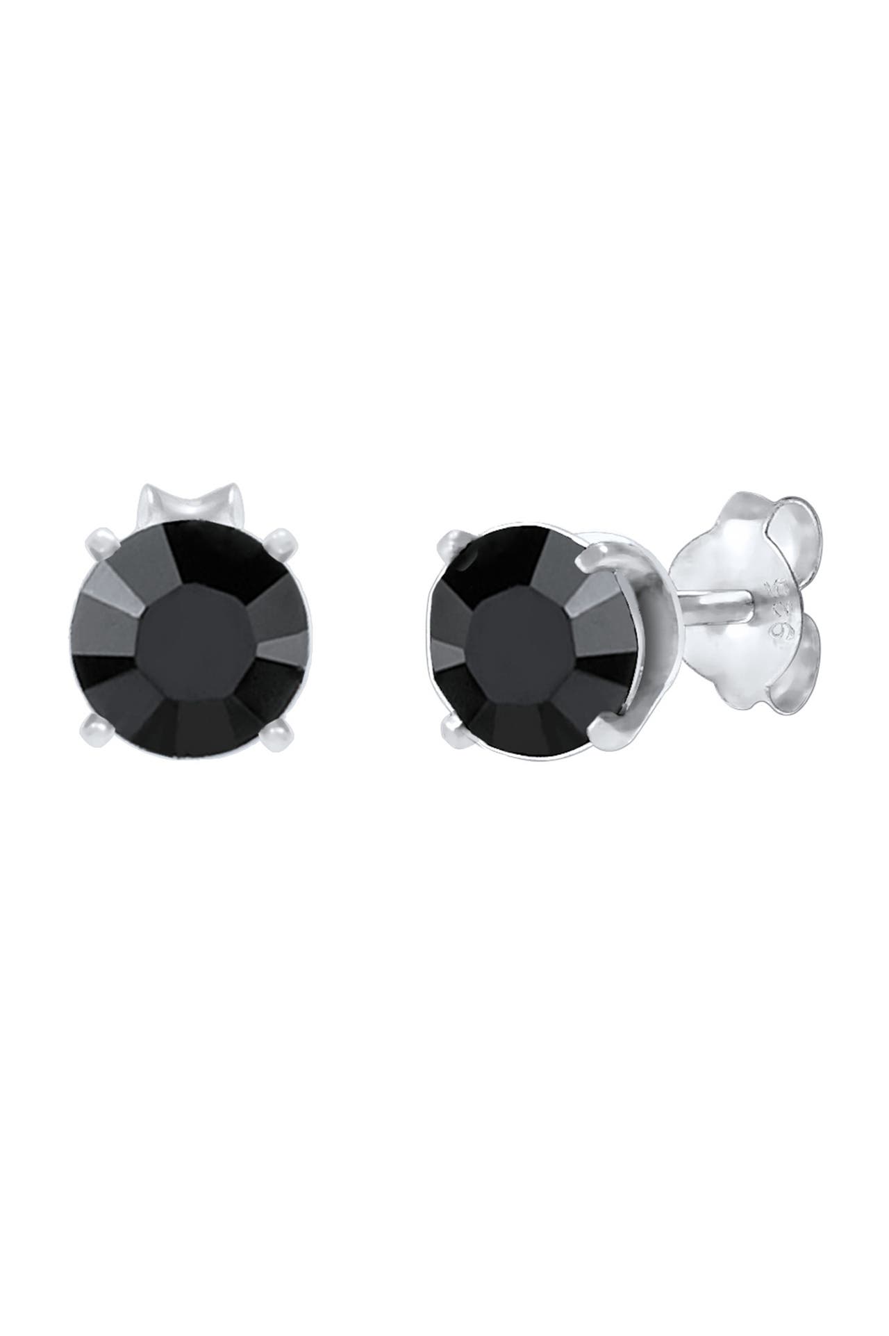 KUZZOI Ohrringe Basic Stecker Geo Kristalle 925 Silber, Bild 1
