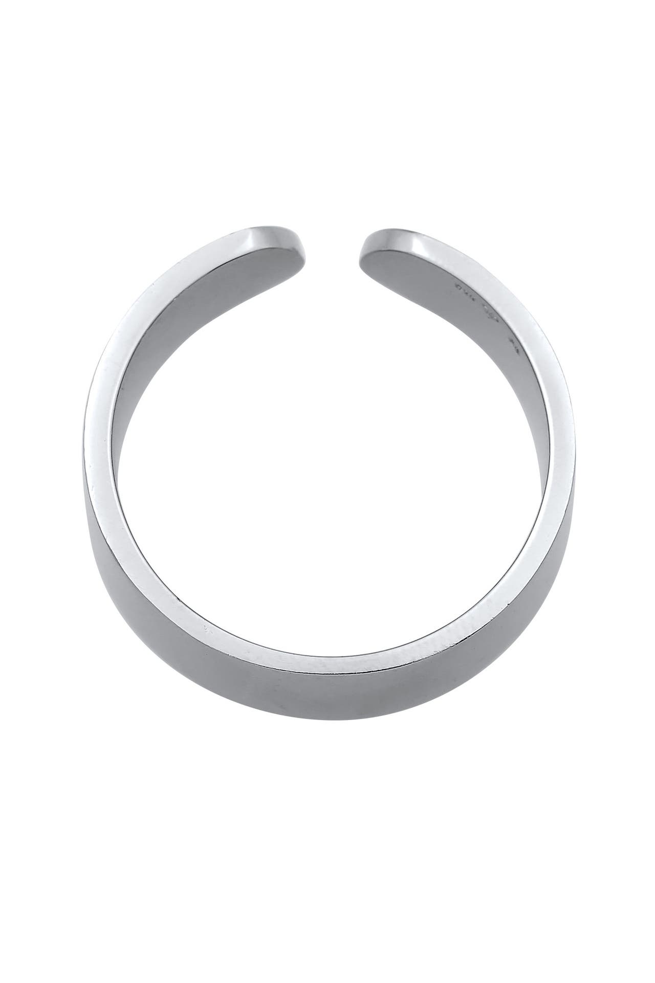 KUZZOI Ring Bandring Klares Design Offen 925 Silber Silber, Bild 1