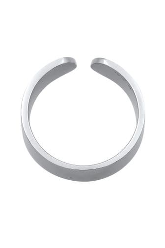KUZZOI Ring Bandring Klares Design Offen 925 Silber Silber