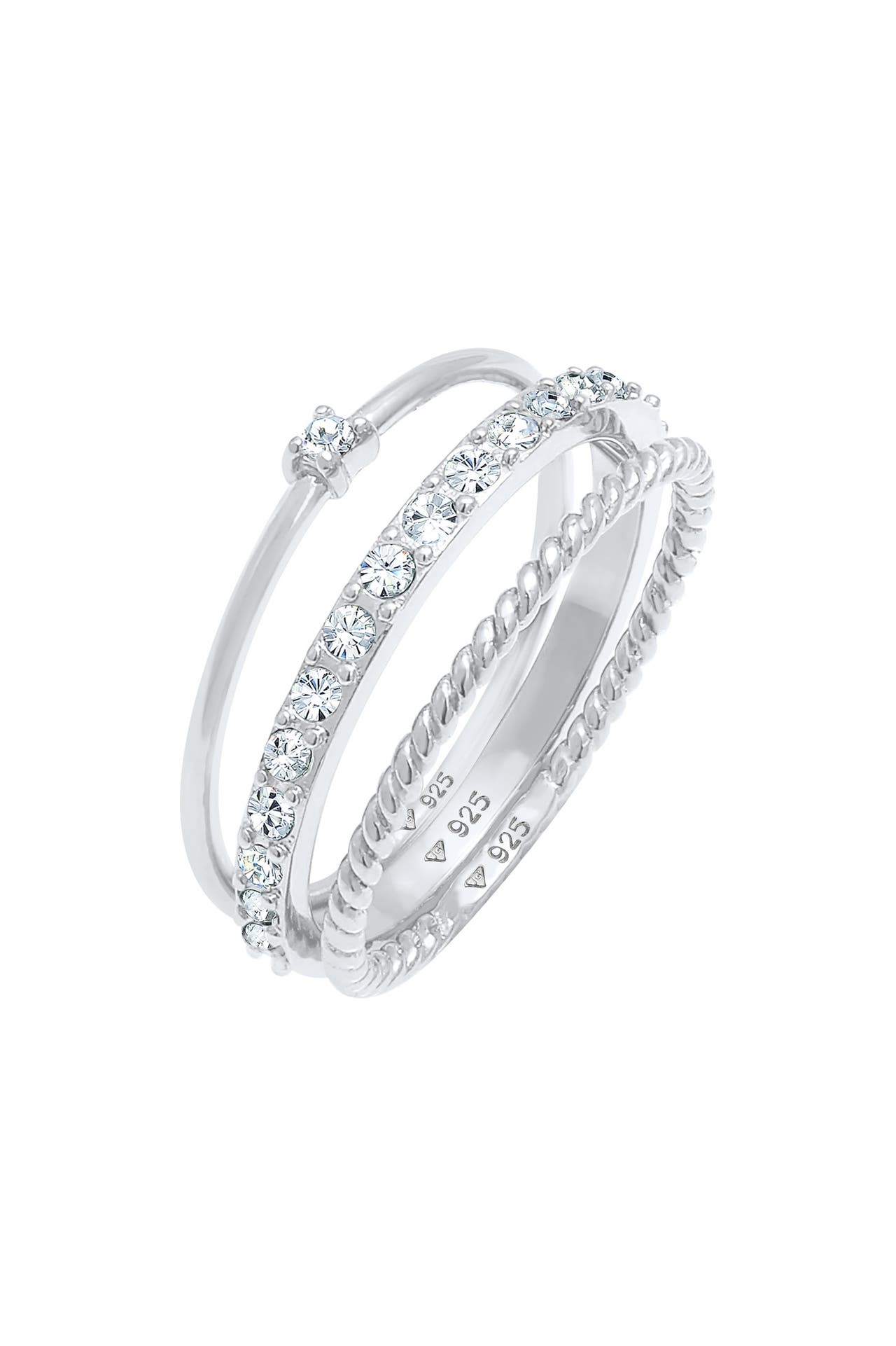 ELLI Ring Set mit Kristallen von Swarovski®Schmuck 925 Silber Silber, Bild 1