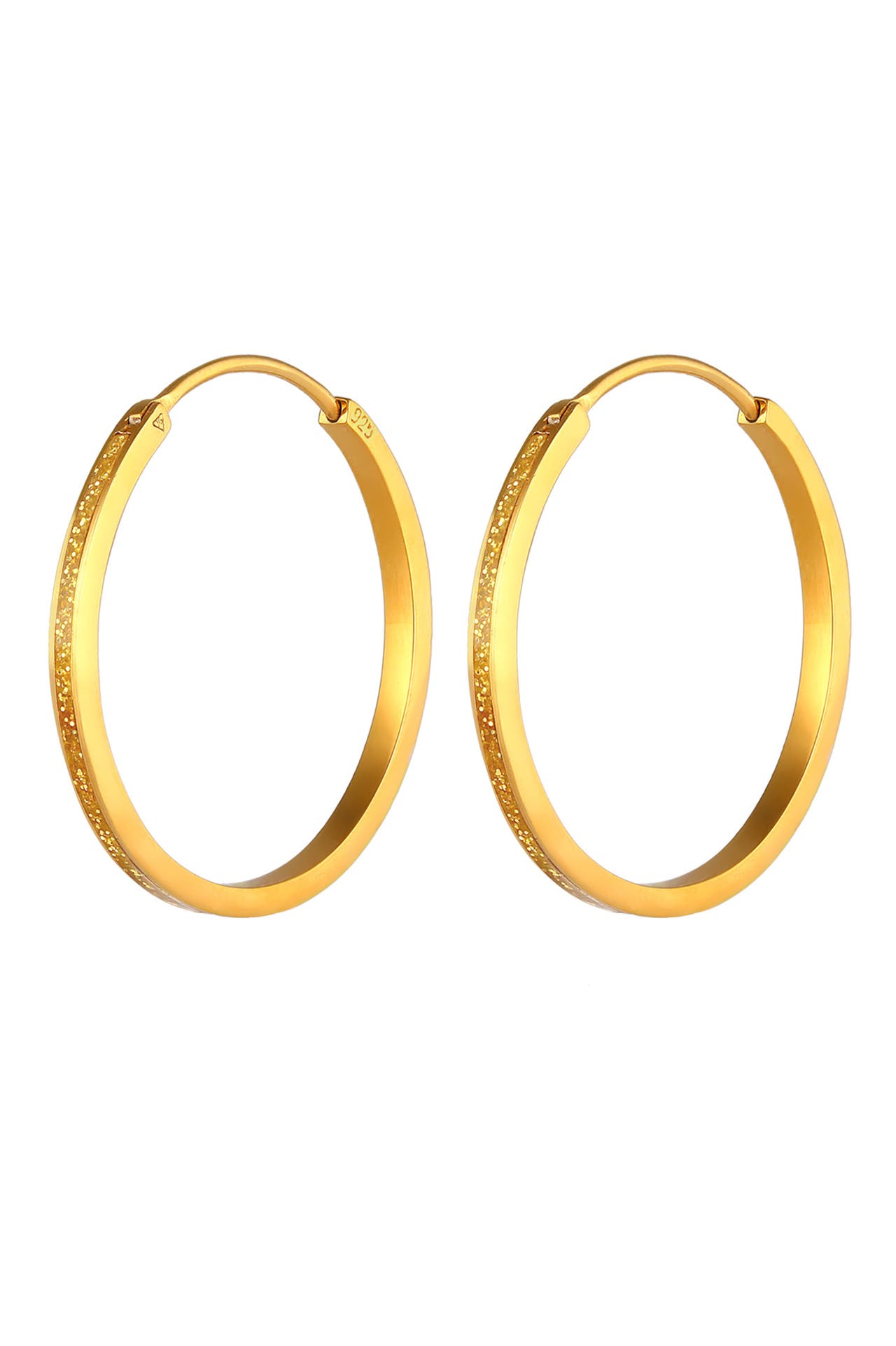 ELLI Ohrringe Creolen mit funkelnden Emaille Lack 925 Sterling Silber Gold, Bild 1