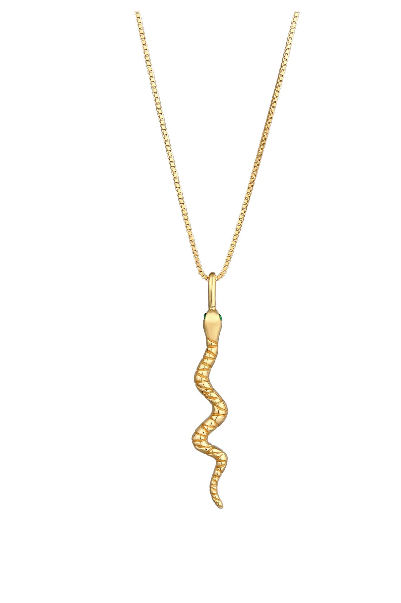 ELLI Kette Schlange Anhänger Kristalle 925 Silber Gold, Bild 1