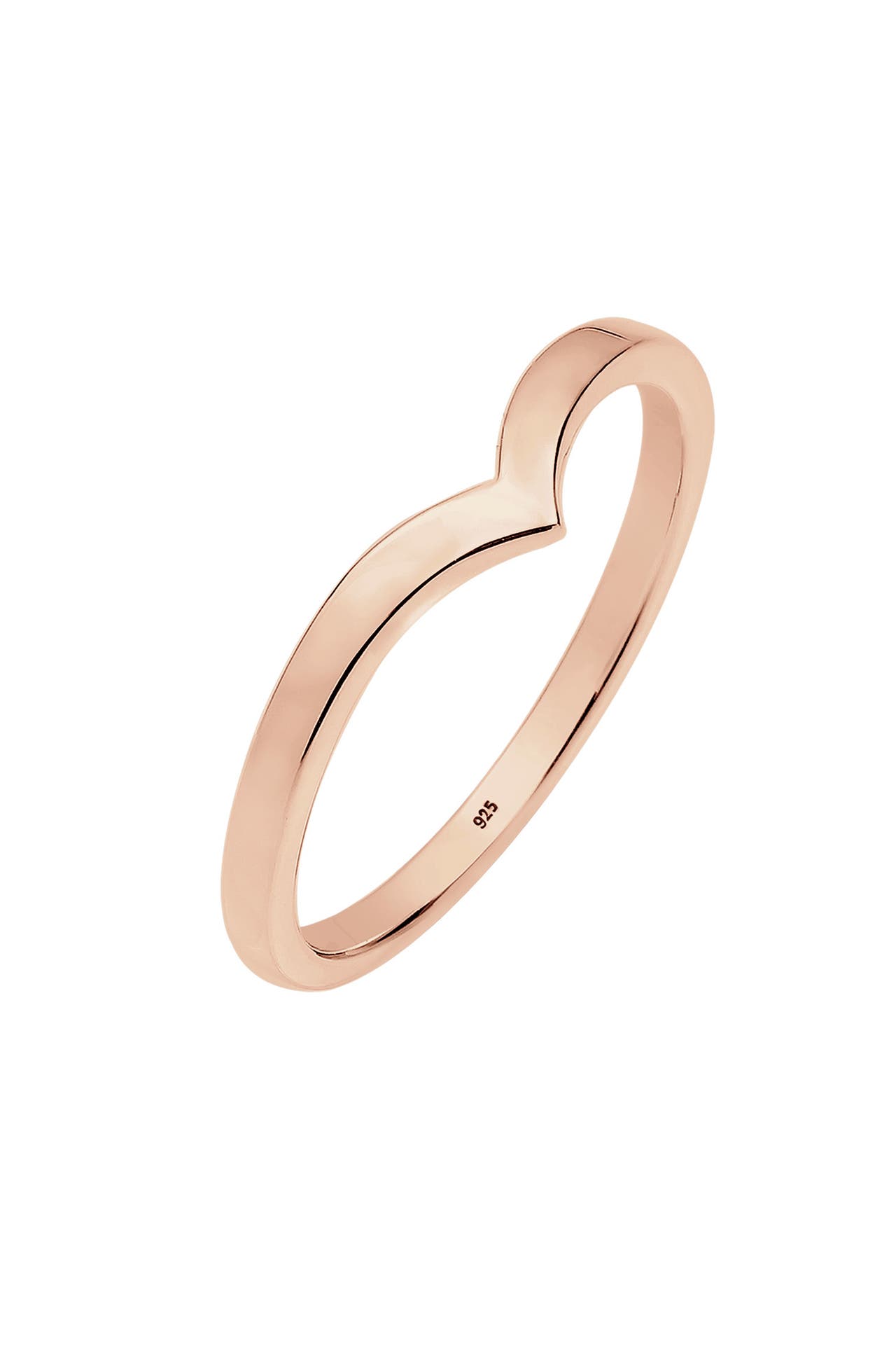 ELLI Ring V-Stacking Geo Trend Blogger 925 Sterling Silber Rosegold, Bild 1