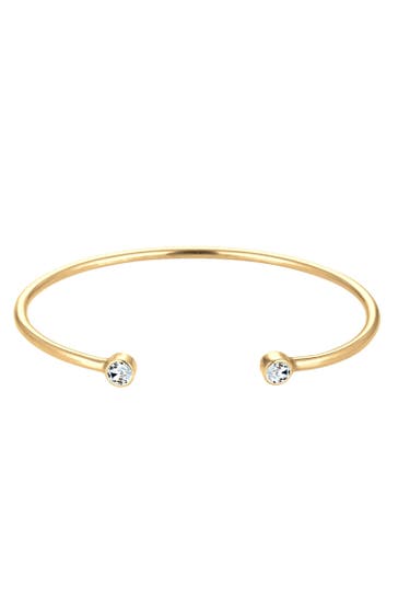 ELLI Armband Armreif Weiß 925 Sterling Silver, mit Kristallen von Swarovski® Gold