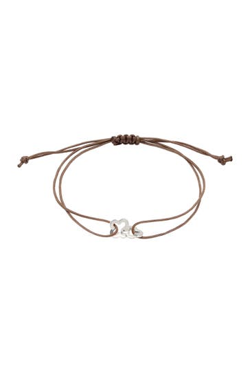 ELLI Armband Nylonkette Kleeblatt 925 Sterling Silber Silber