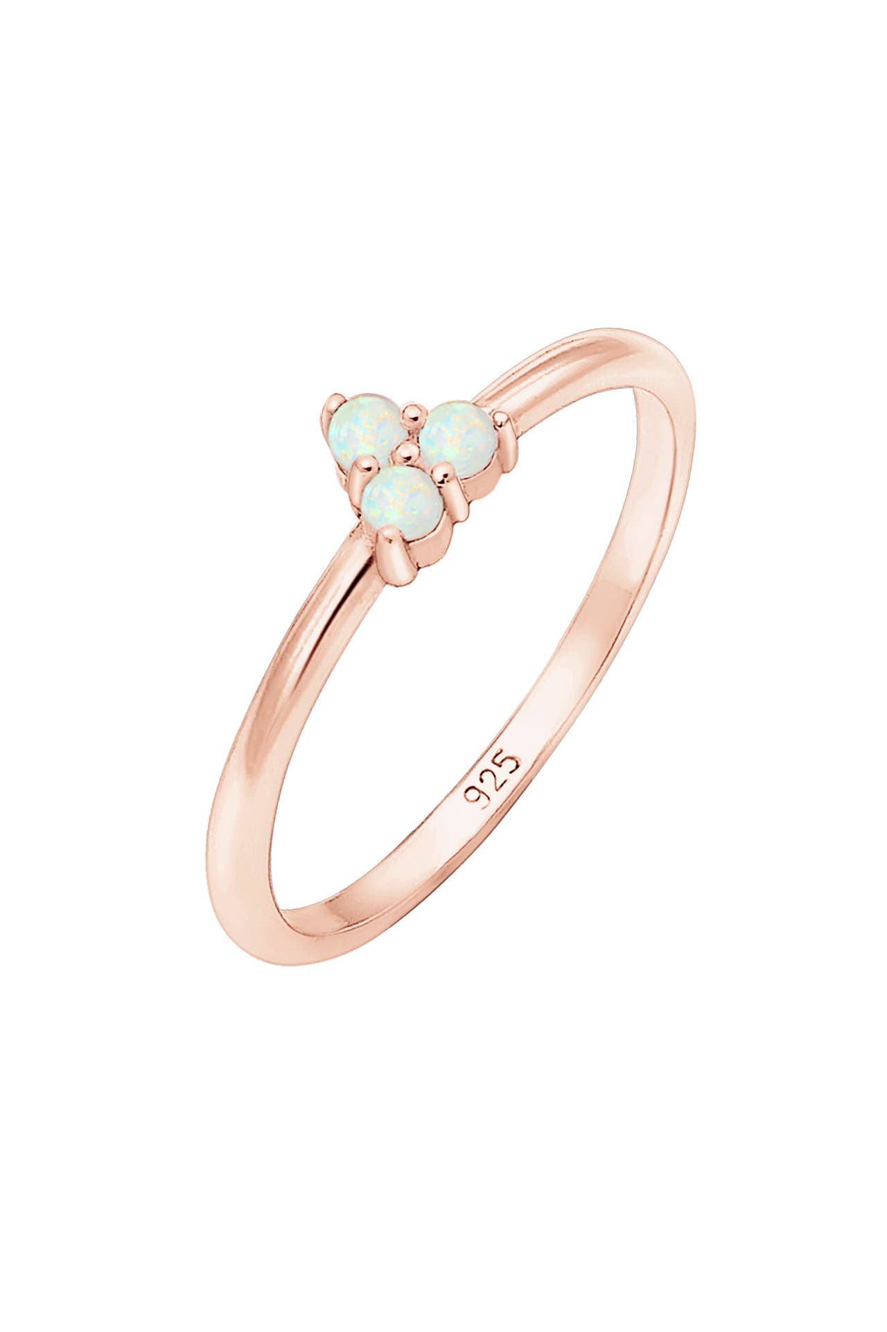 ELLI Ring Bandring Opal 925er Silber roségold, Bild 1