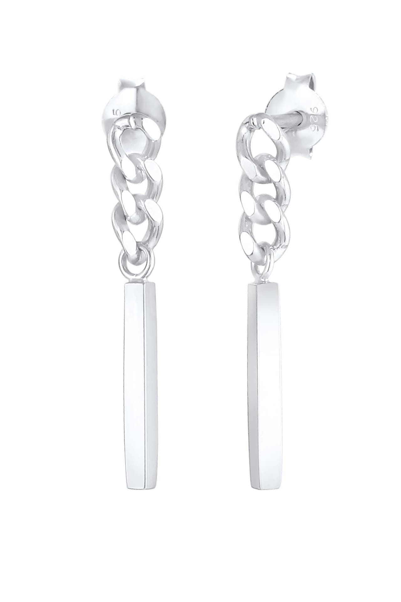 ELLI Ohrringe Stecker Panzer Stab Look 925 Silber Silber, Bild 1