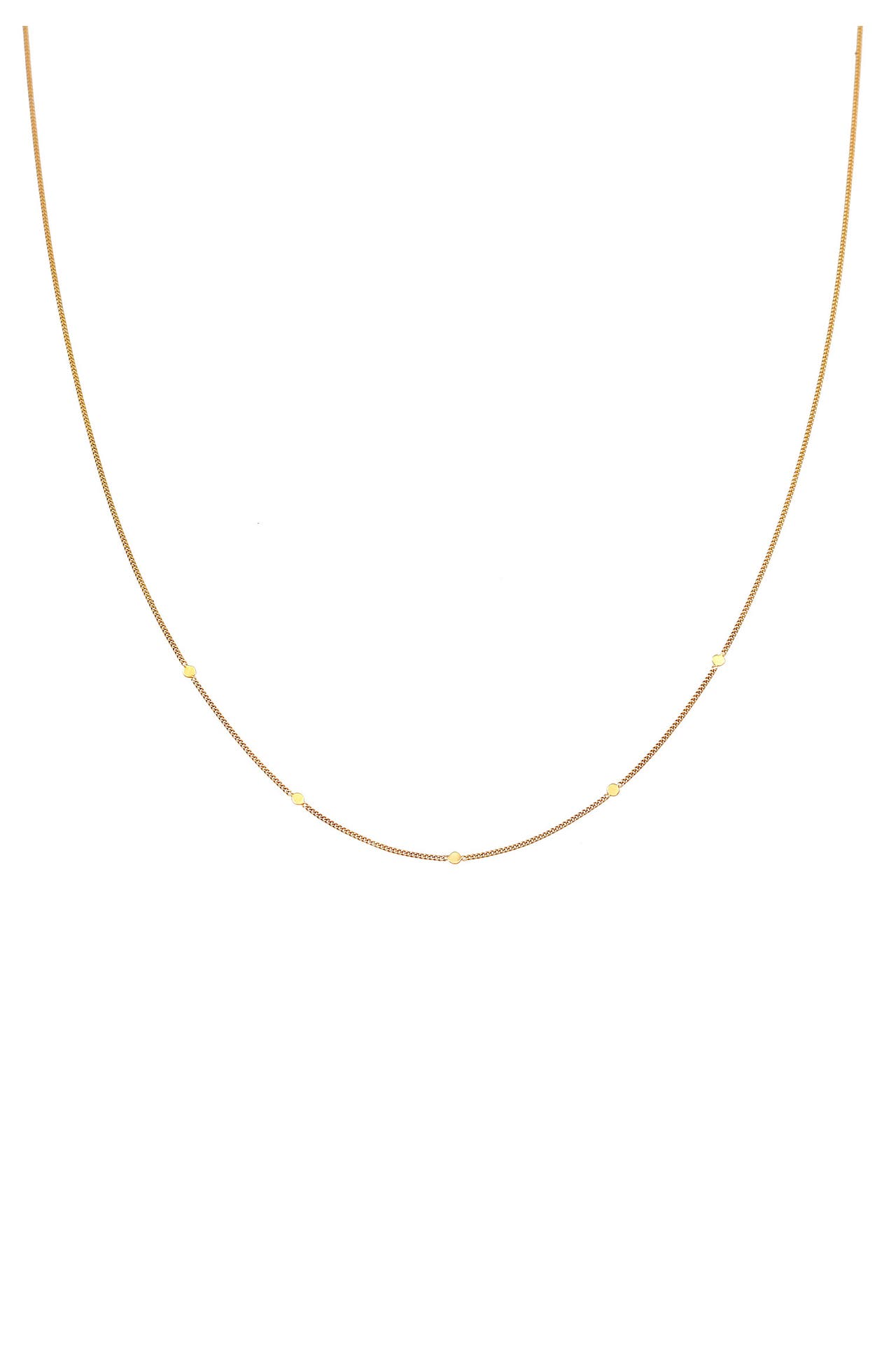 ELLI PREMIUM Kette Plättchen Kreis Rund Coin Boho 375 Gelbgold Gold, Bild 1