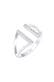 Ring Geo Resize Offen Kristalle 925 Silber Silber