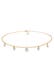 Kette Choker mit Kristalle Silber vergoldet Gold