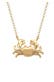 Kette Krebs Krabbe Beache 925 Sterling Silber vergoldet Gold