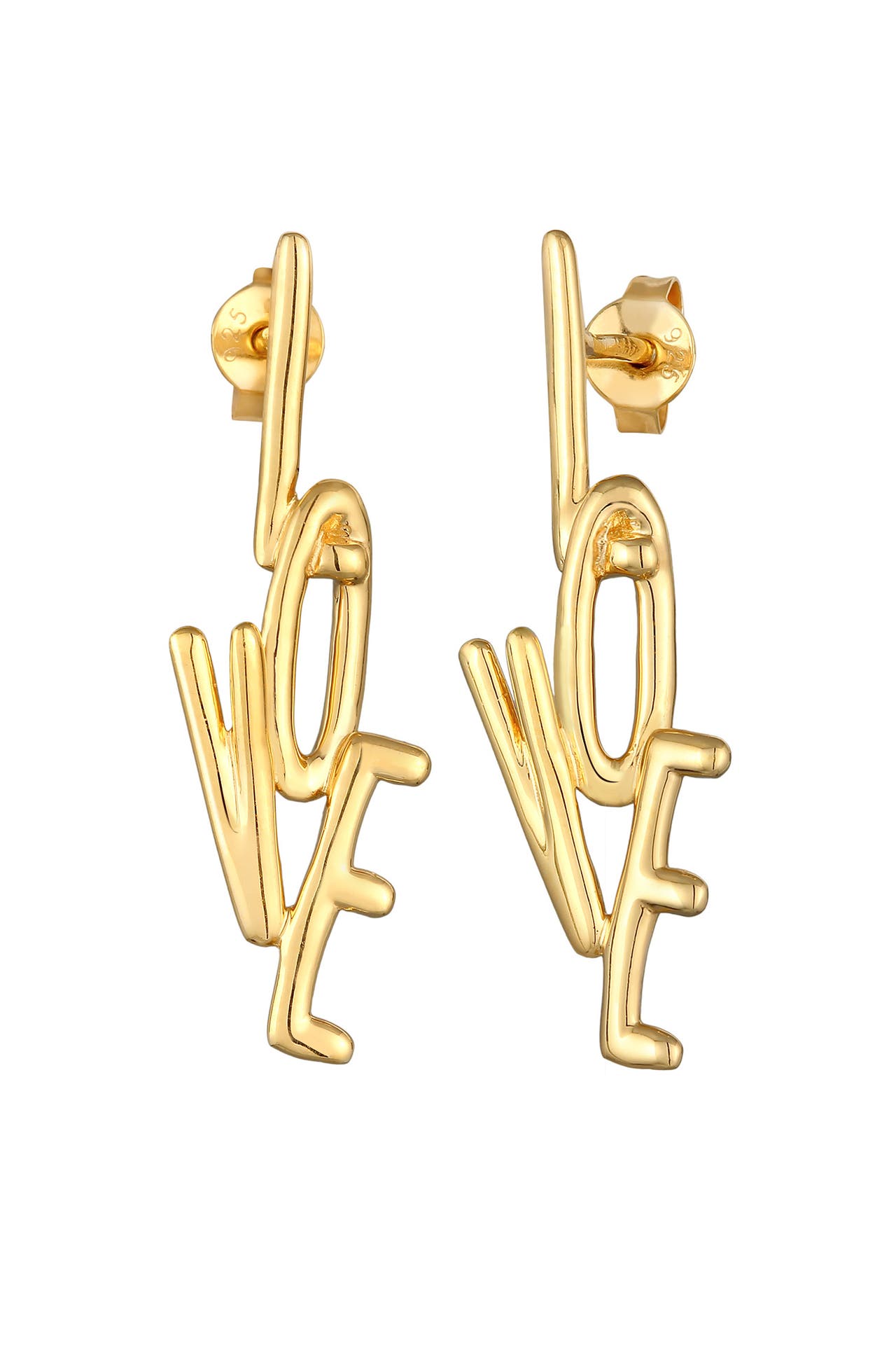 ELLI Ohrringe Love Liebe 925 Silber Gold, Bild 1