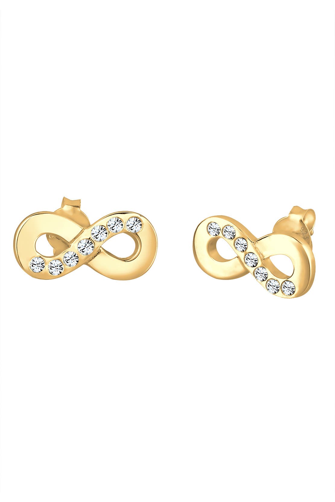 ELLI Ohrringe Infinity Symbol Kristalle 925 Sterling Silber Gold, Bild 1