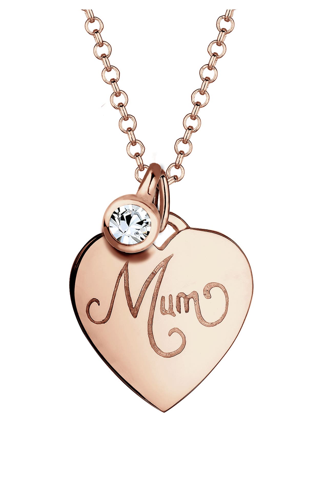 ELLI Kette Herz Mum-Schriftzug 925 Sterling Silber, mit Kristallen von Swarovski®t, mit Kristallen von Swarovski® Rosegold, Bild 1