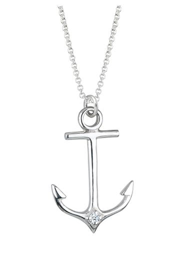 ELLI DIAMONDS Kette Anker Diamant Weiß (0.03ct) 925 Sterling Silber Weiß