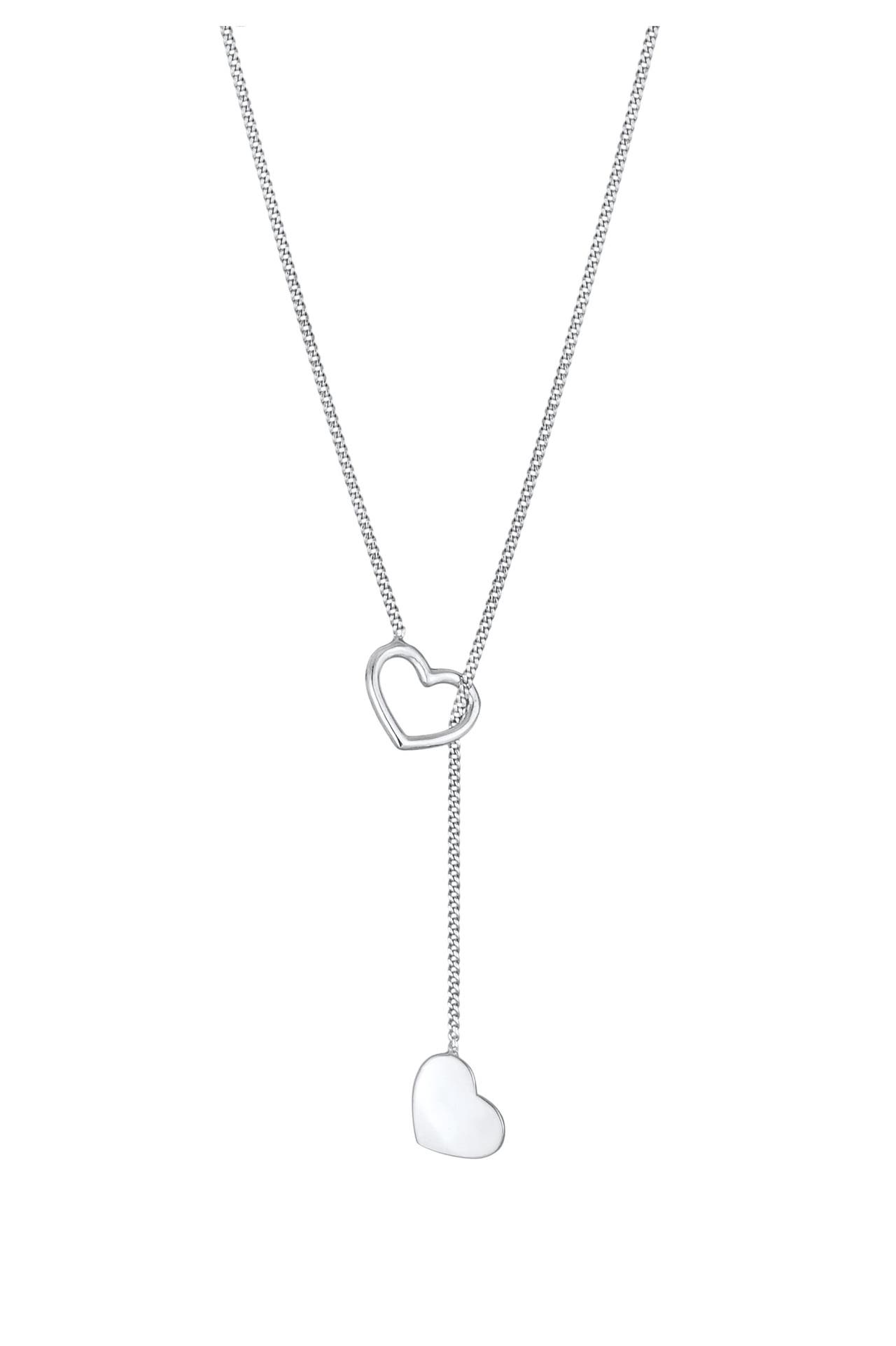 ELLI Kette Y-Kette Herz Liebe Amore 925 Silber Silber, Bild 1