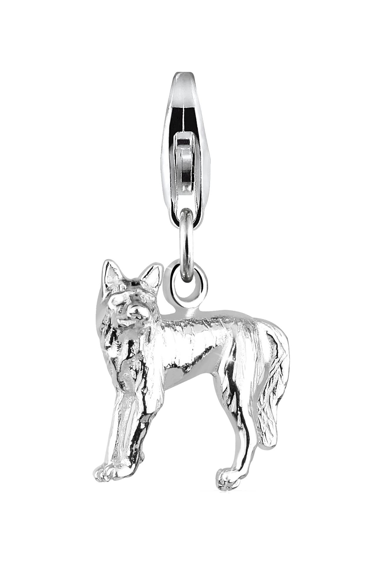 ELLI Charm Wolf Natur Tier 925 Silber, Bild 1