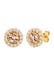 Ohrringe Ohrstecker Rund Morganite Pfirsich 925 Sterling Silber Gold