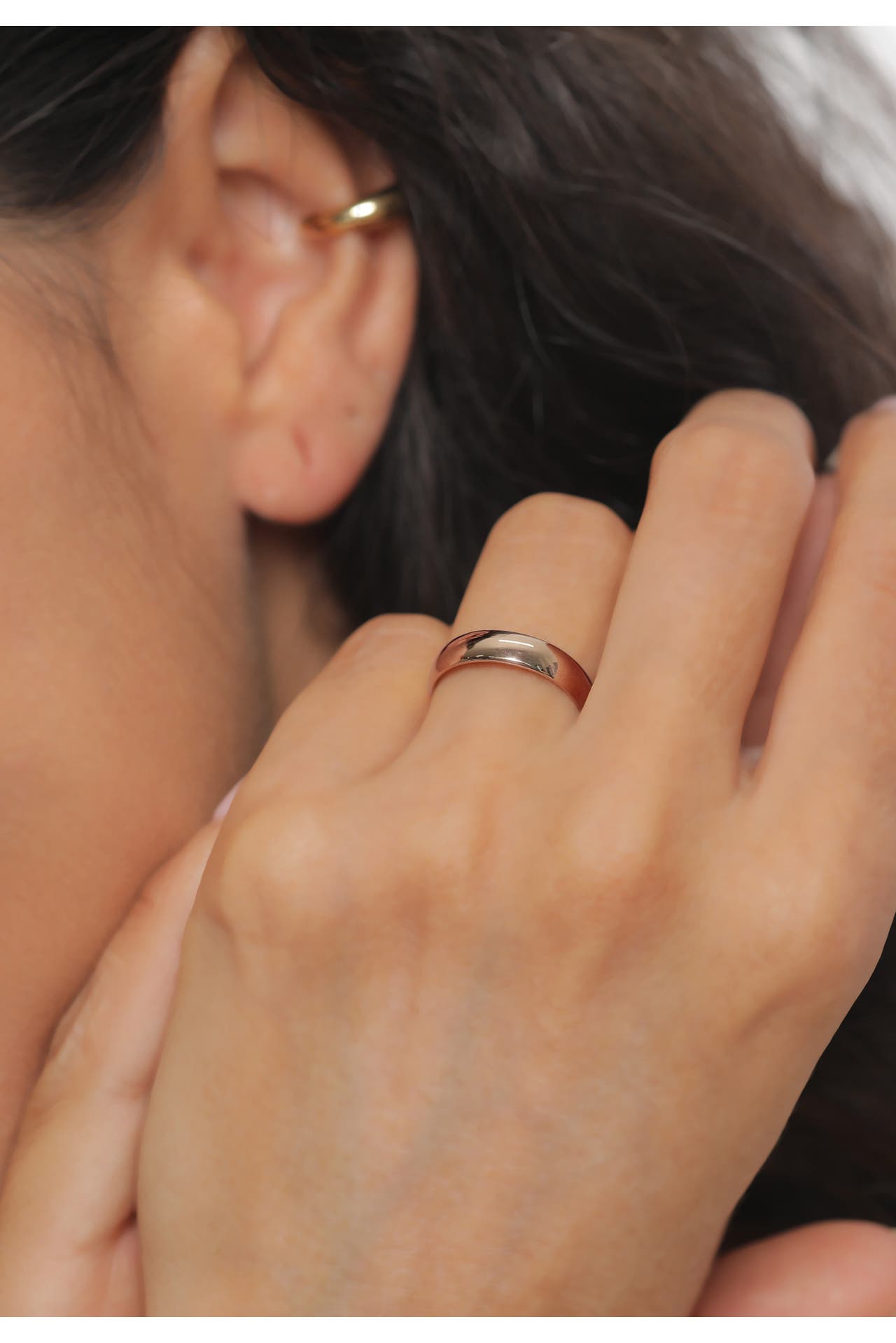 ELLI Ring Basic Bandring Trauring Verlobung 925 Silber Rosegold, Bild 1