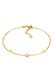 Armband Stern Mondstein Astro 925 Silber vergoldet Gold
