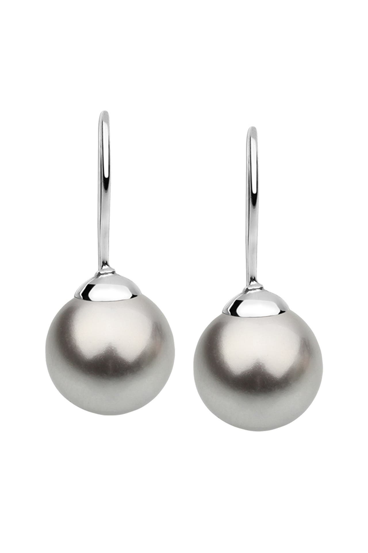 NENALINA Ohrringe Hänger Basic Synthetische Perle 925 Silber Silber, Bild 1