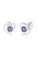Ohrringe Stecker Herz Liebe Zirkonia Basic 925 Silber Violett