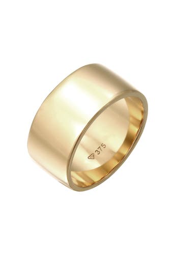 ELLI PREMIUM Ring Ring Bandring Modern 375 Gelbgold Gold
