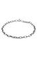 Armband Herren Gliederkette Oval Basic 925 Silber Schwarz