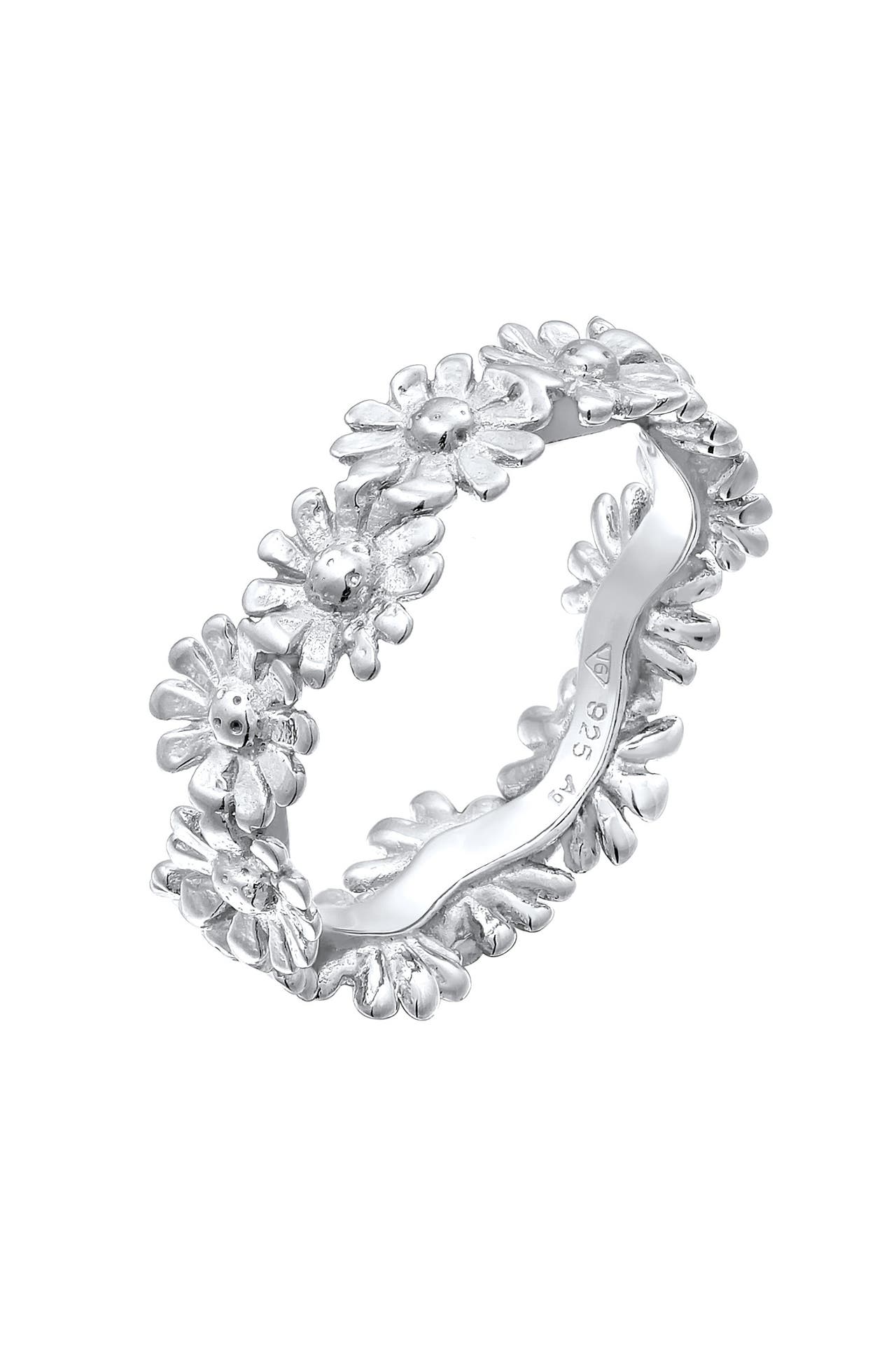 ELLI Ring Bandring Blüte Blume Flower Hippie 925 Silber Silber, Bild 1