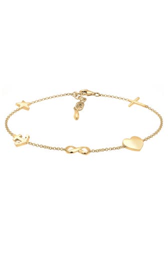 ELLI Armband Armband Kreuz Herz Infinity Anker Stern 925 Sterling Silber Gold