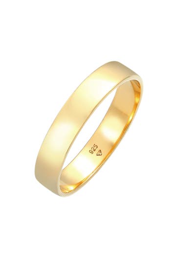 KUZZOI Ring Bandring Herrenring 925 Silber gold