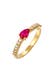 Ring Rubin Zirkonia Klassik 925 Silber Gold