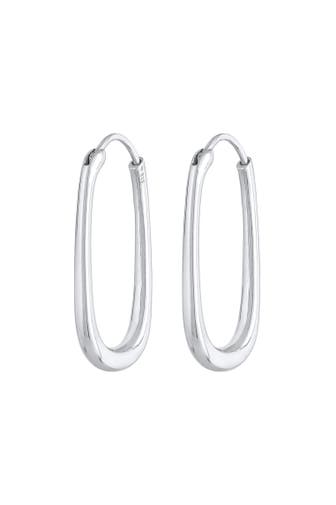 ELLI PREMIUM Ohrringe Creolen Oval Elegant Zeitlos 925 Silber Silber