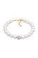 Armband Synthetische Perlen 925 Silber, mit Kristallen von Swarovski® Gold