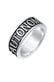 Ring Herren Bandring Schriftzug 925 Silber oxidiert Silber