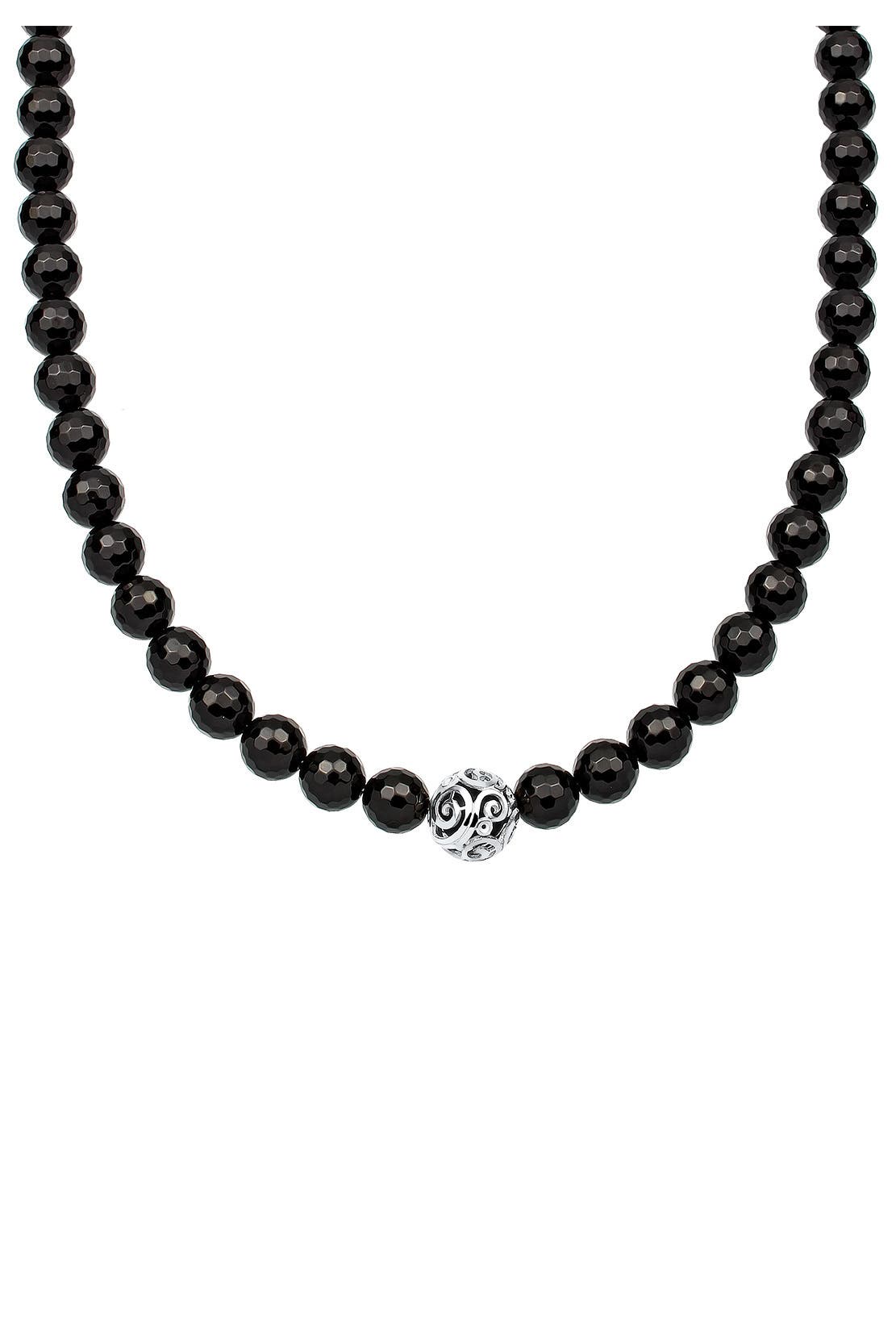 ELLI Kette Ornament Onyx Schwarz 925 Sterling Silber Schwarz, Bild 1