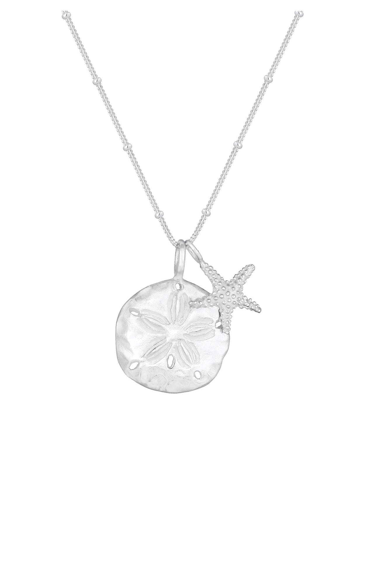 ELLI Kette Blume Seestern Maritim 925 Sterling Silber Silber, Bild 1