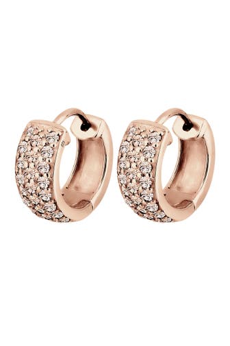 ELLI Ohrringe Paar Creolen Elegant 925 Silber, mit Kristallen von Swarovski® Rosa