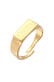 Ring Siegelring Verstellbar Offen 925 Silber Gold