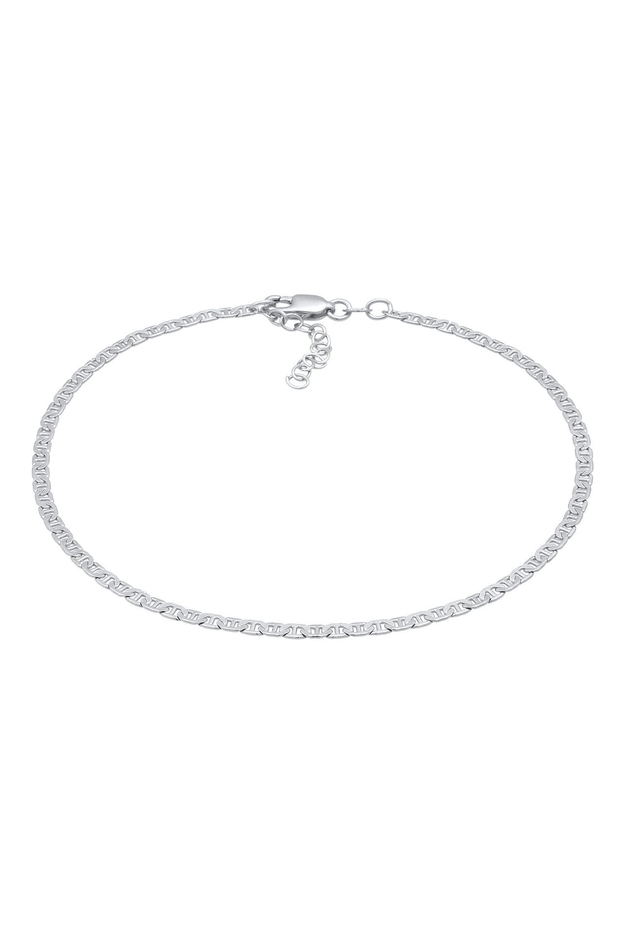 ELLI Fusskettchen Stäbchen-Panzerkette Basic 925 Silber Silber, Bild 1