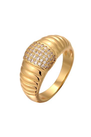 ELLI Ring Zirkonia Statement Goldfarben Gold